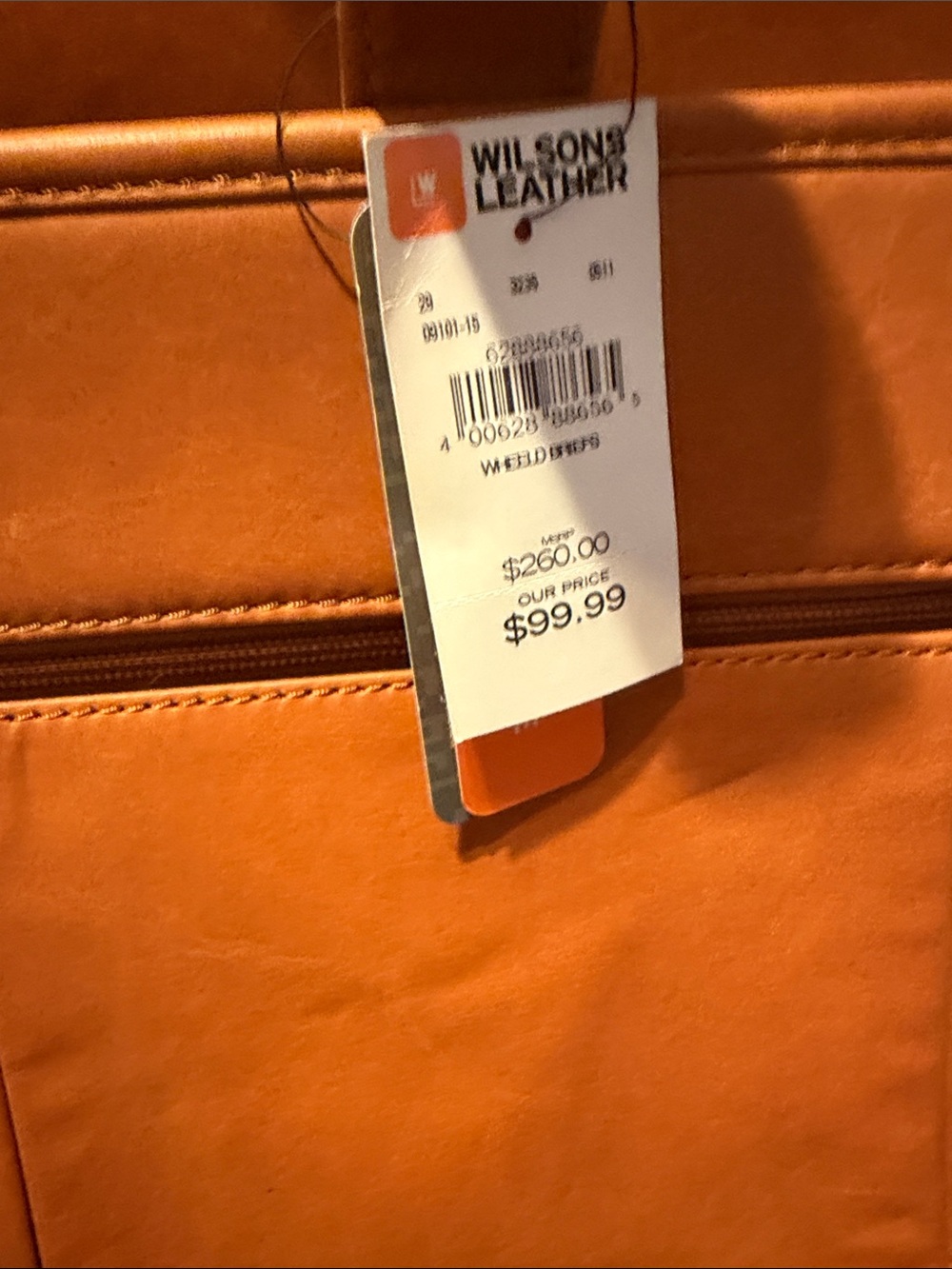 London Fog Tan Leather-Look Rolling Briefcase - Picture 3 of 9